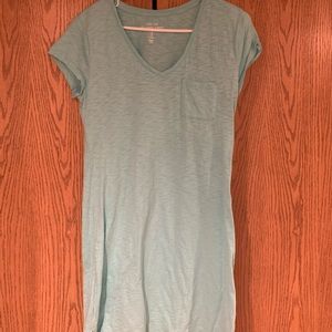 Aqua tee shirt dress